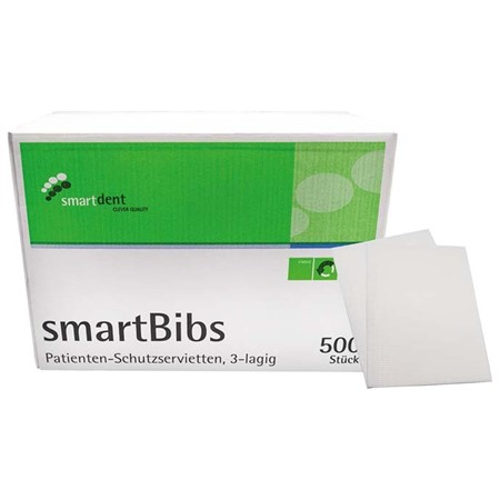 smartBibs 33 x 45 cm 3 lagers 500 st vit