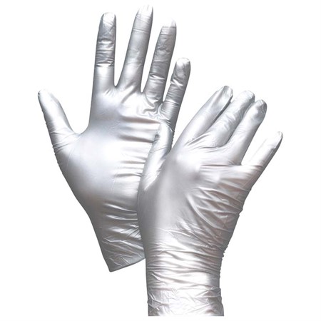 Fancy silver nitril handskar puderfri 100 st S
